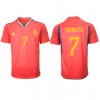 Herren Fußballbekleidung Spanien Alvaro Morata #7 Heimtrikot WM 2022 Kurzarm